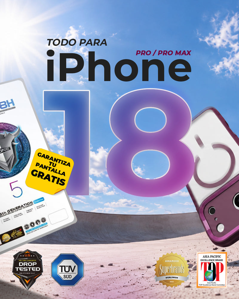 Protección para iPhone 18 series. Garantiza tu pantalla con X-ONE