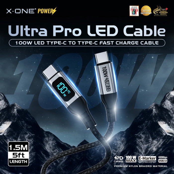 Cable UltraPro 100w LED Tipo C - Certificado