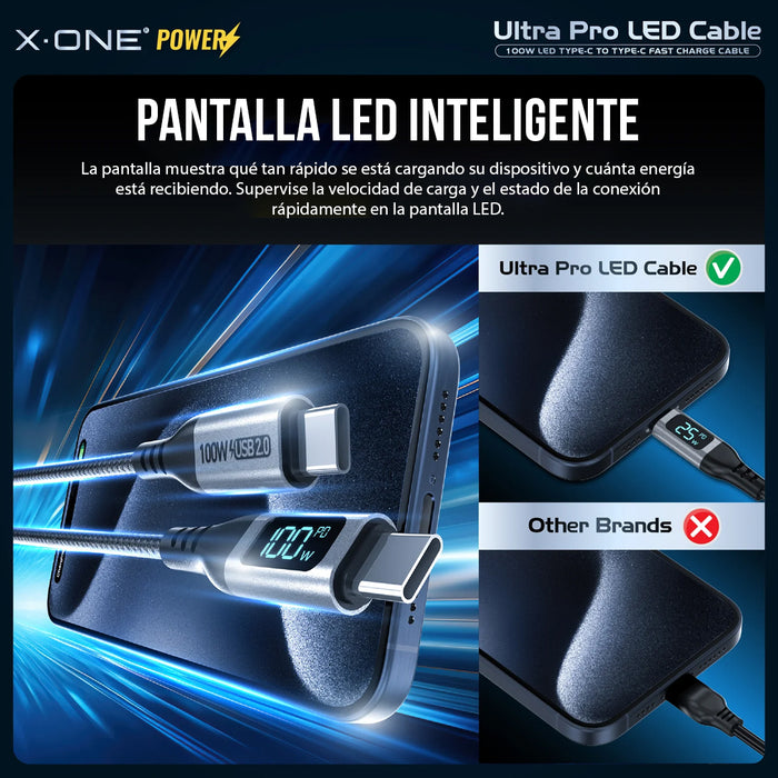 Cable UltraPro 100w LED Tipo C - Certificado