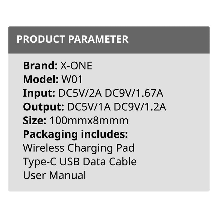 Cargador Pad Inalámbrico, incluye cable